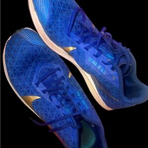 Nike Blue and Gold track spikes